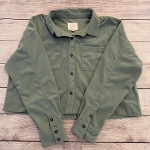 TS by Thread & Supply Corduroy Cropped Button Up - Medium